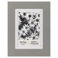 thumbnail image 1 of Gallery Solutions 5"x7" Wall Frame, Double White Mat Mount Display for 4"x6" - Flat Grey, 1 of 12