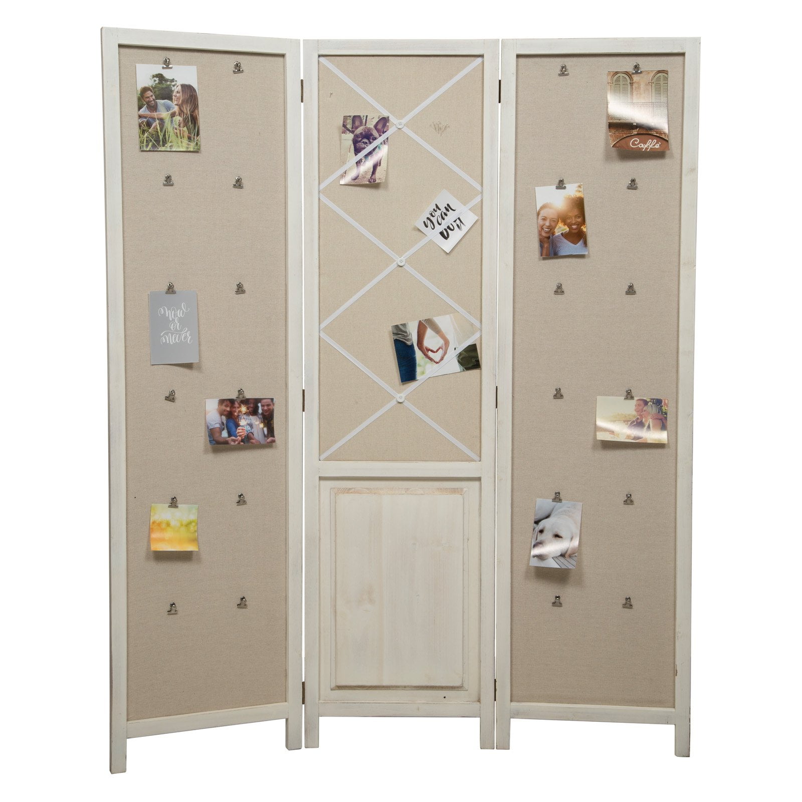 Pinnacle Frames 3 Panel Standing Folding Screen Room Divider with ...
