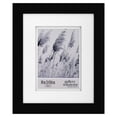 thumbnail image 1 of Gallery Solutions 8"x10" Picture Frame - Tabletop or Wall Mount - for 5"x7" Photos with Double White Mat, Black, 1 of 8