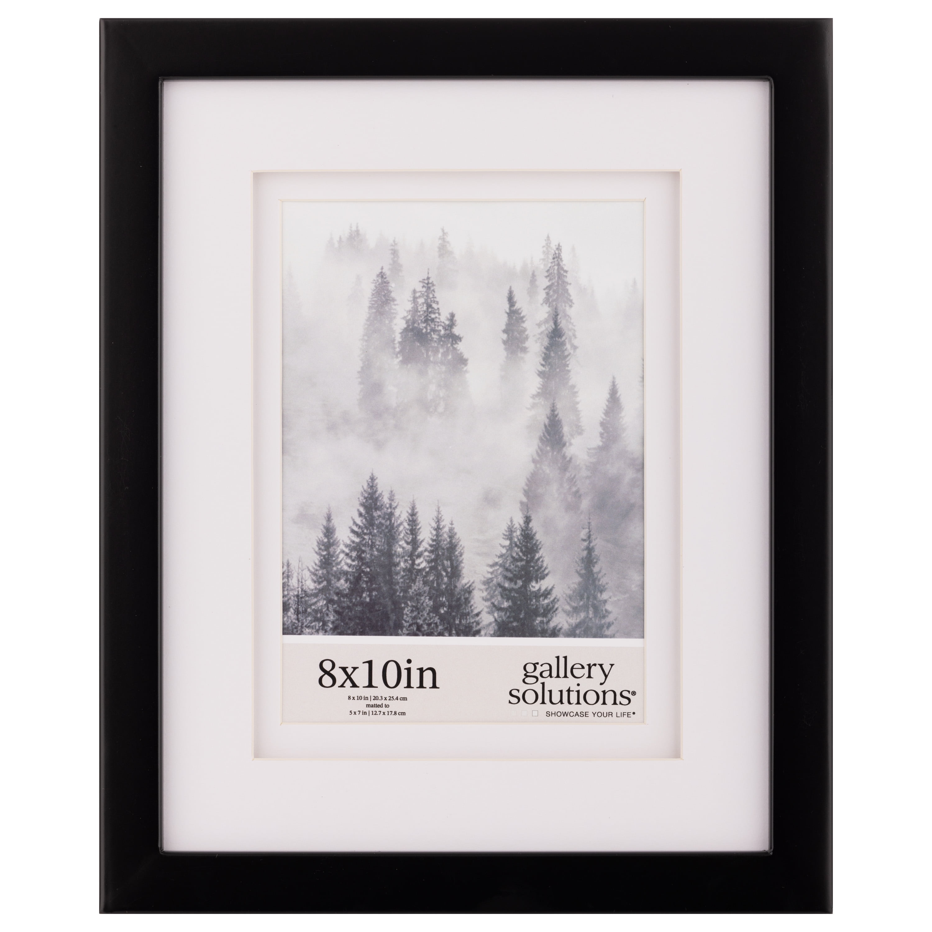 Classic 8x10 Black Wood Floating Frame with Glass