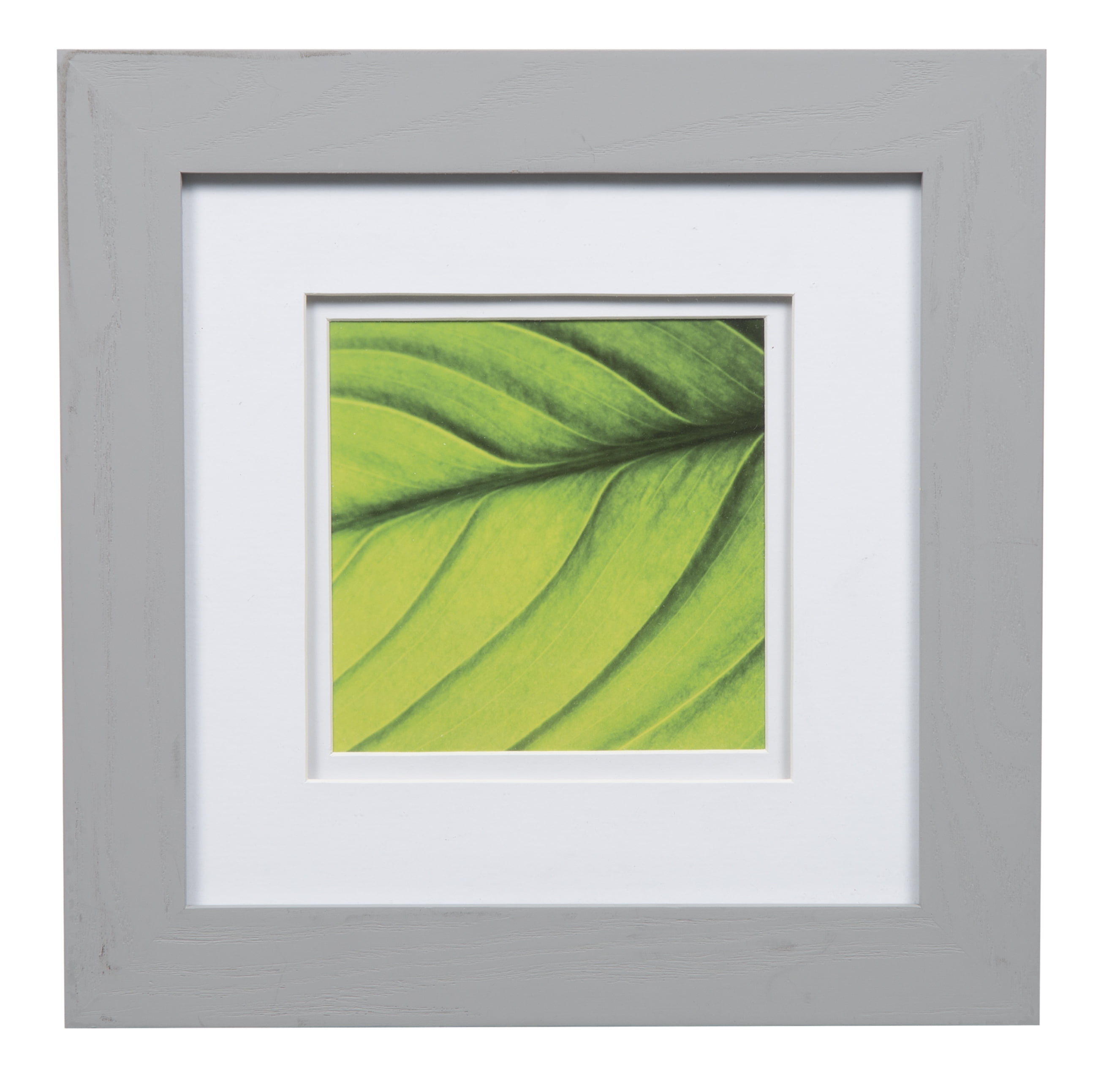 Gallery Solutions 12x12 Black Wall Frame with Double White Mat For 8x8  Picture 