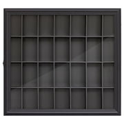 Gallery Solutions Black Display Case for Shot Glass Collection - Holds 28 Collectibles