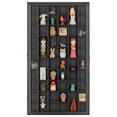 thumbnail image 1 of Gallery Solutions Black Wall-Mounted Curio & Shot Glass Display Case - 17"x 32" Glass Door, 1 of 13