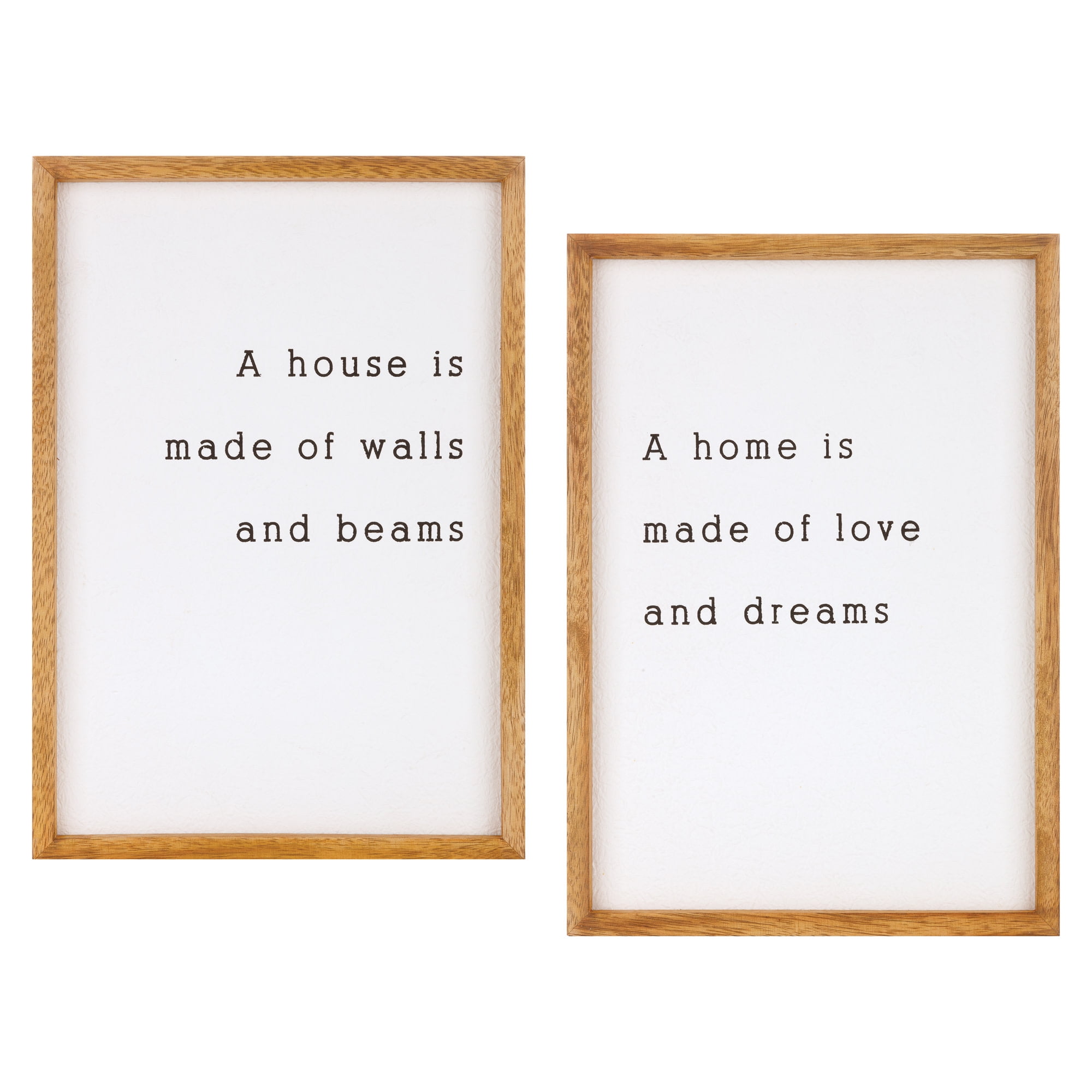 Gallery Solutions Modern Farmhouse Home Textual Framed Word Wall Art Set of  Two