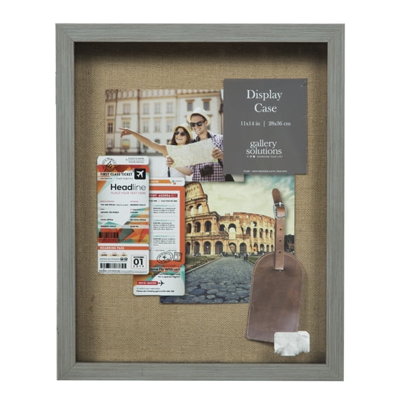 Gallery Solutions Wood Shadow Box, Gray