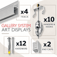 Gallery System Adjustable Picture Hanging System for Wall Art & Photos ...