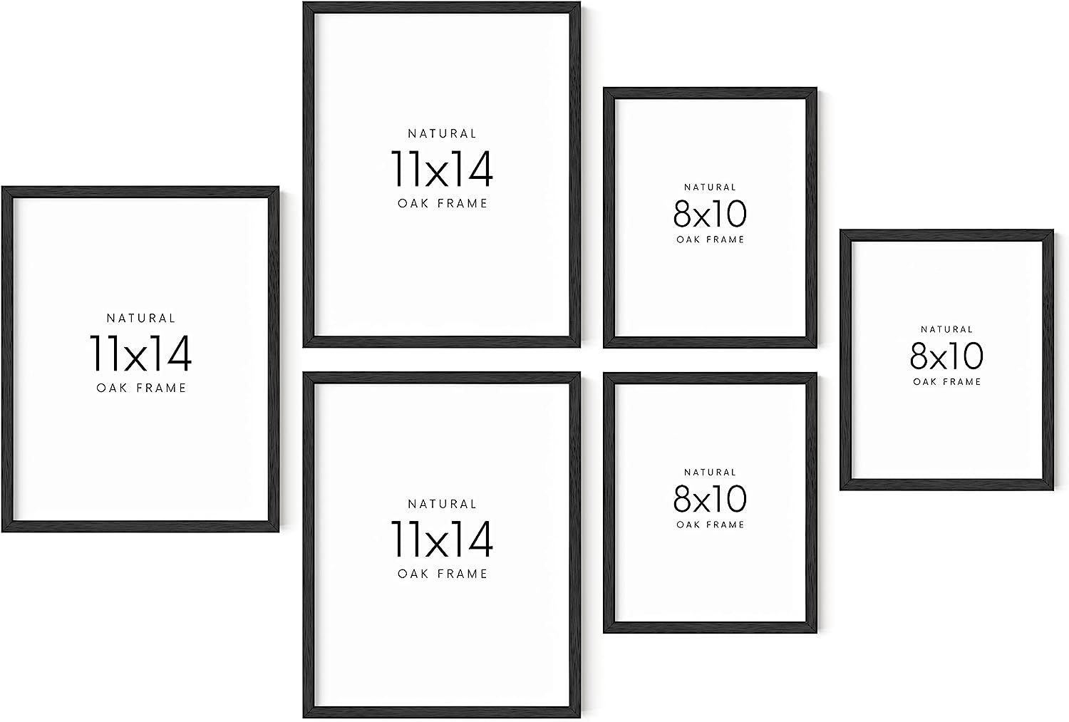 Gallery Wall Picture Frames Set of 6 Black Picture Frame Sets For