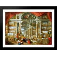 thumbnail image 1 of Gallery of Views of Modern Rome 38x28 Large Black Wood Framed Print Art by Giovanni Paolo Panini, 1 of 2