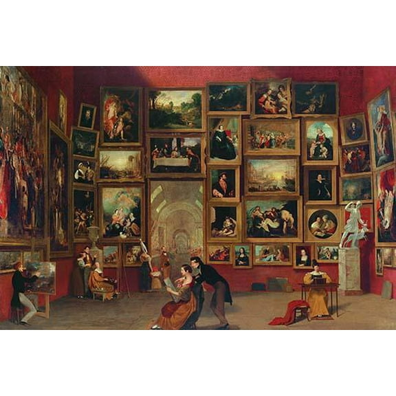 Gallery of the Louvre-Fine art canvas print (20" x 30")