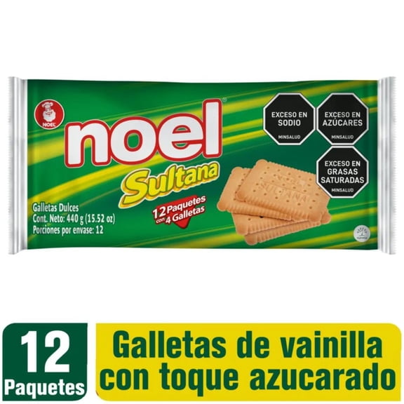 Galletas Sultana Taco  220g (7.76 oz)  Galletas de Vainilla con Toque Azucarado