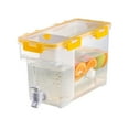 thumbnail image 1 of Gallickan 1 Gallon Fridge Drink Dispenser, Beverage Dispenser with Leak-proof Spigot, Plastic Cold Drink Juice Jug for Party Drink, Juice, Iced Tea, Lemonade, Yellow, 1 of 7