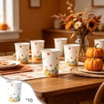 thumbnail image 1 of Gallickan 10pc 3.23 Inch Thanksgiving Paper Cups, Maple Leaf and Pumpkin Design, Disposable Fall Party Drinkware, Sturdy Spill Resistant, for Hot and Cold Beverages, 1 of 6
