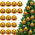 thumbnail image 1 of Gallickan 12pc Halloween Ornament Balls, Pumpkin Design Electroplated, for Christmas Tree Decor, Hanging Decoration Party, Orange, 1 of 7