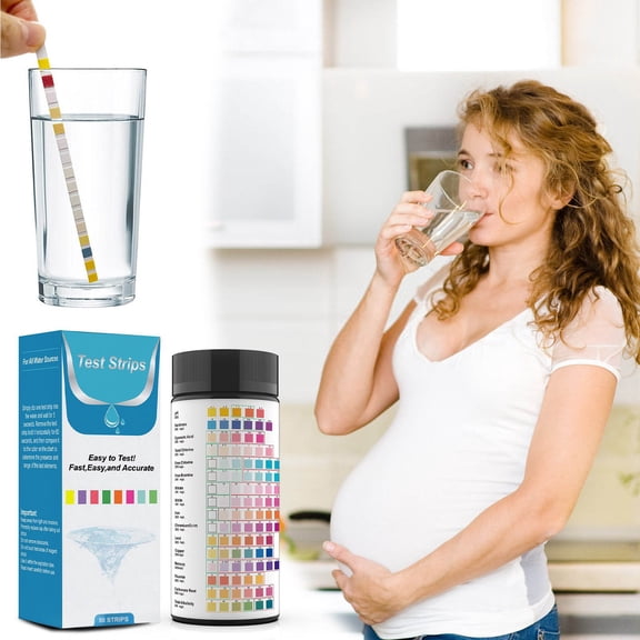 Gallickan 16 in 1 Drinking Water Test Kit, 50pc Water Quality Test Strips for Hardness, pH, Total Alkalinity, Iron, Easy to Use Tester for Well, Tap, Pool, Fish Tank