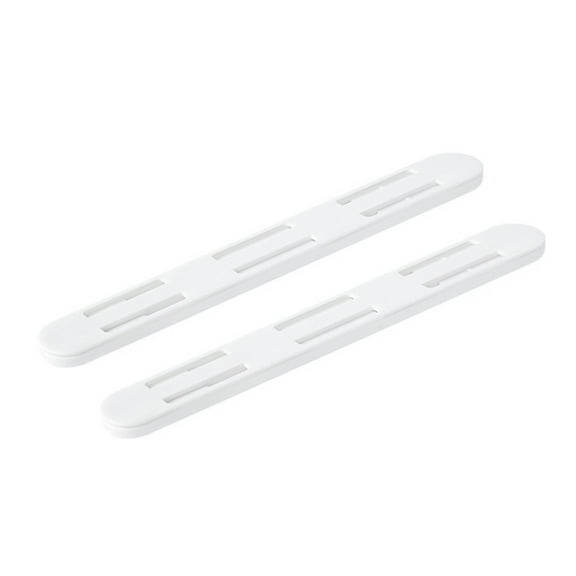 Elainilye 16" Universal Drawer Slide Rails - 2-Pack Heavy Duty Metal Cabinet Runners for Kitchen Storage Basket, Easy Install Kit, White