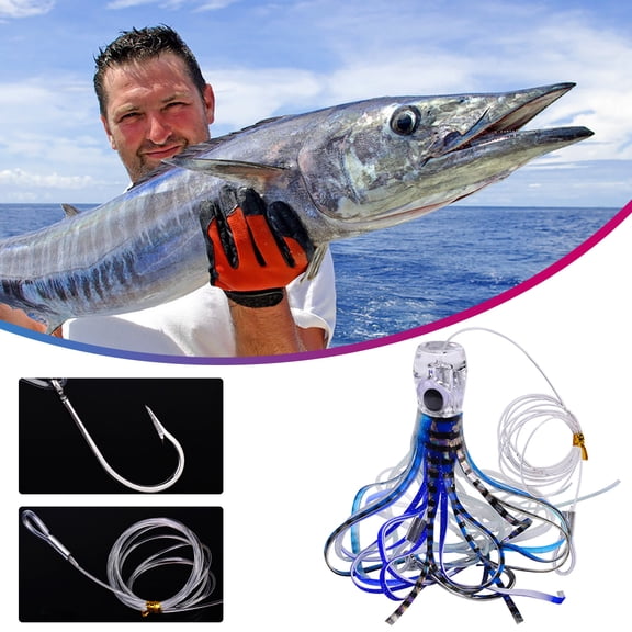 Gallickan 17cm Soft Plastic Artificial Squid Lure, Resin Imitation Bait for Sea Fishing Boat