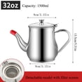 thumbnail image 1 of Gallickan 18/24/32/48oz Bacon Grease Container with Mesh Strainer Stainless Steel Cooking Oil Storage Can Pot Kitchen Frying Oil Container Bacon Grease Keeper Saver Metal Oil Filter Pot, 1 of 5