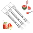 thumbnail image 1 of Gallickan 2-in-1 Watermelon Cutter, 3 Pcs Stainless Steel Flodable Watermelon Slicer Watermelon Cutter Melon Cutter,Watermelon Cutting Tool Fruit Cutter for Kitchen, Party, 3 Pcs, 1 of 9