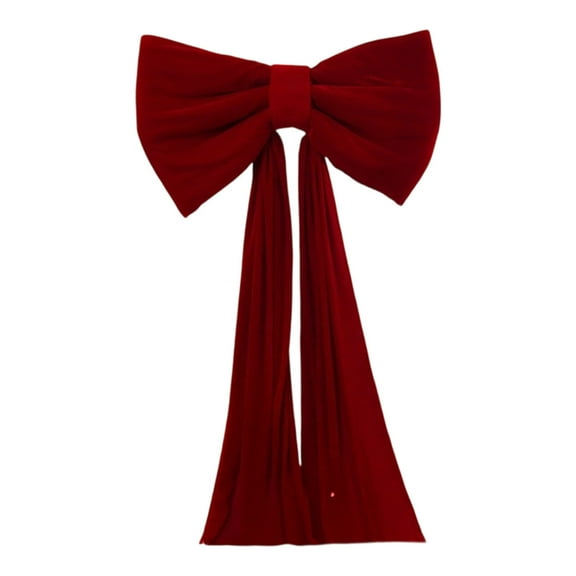Gallickan 20 Inch Big Bow Decor, Large Ribbon with 60 Inch Tail, Party Wedding Wall Decoration, Decorative Bow for Christmas Tree Baby Shower Birthday Party and Home Decor, Red
