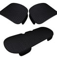 thumbnail image 1 of Elainilye 3Pcs Set Car Seat Cushion, Driver Seat Cushion with Comfort Memory Silk & Non-Slip Rubber Bottom, All Season Car Seat Pad with Storage Pouch for SUV, Truck, Black, 1 of 4