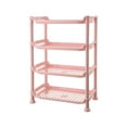 thumbnail image 1 of Gallickan 4-Tier Storage Rack, Multi Layer Bathroom and Kitchen Organizer, Desktop Standing Shelf for Countertop Space Saving, Pink, 1 of 6