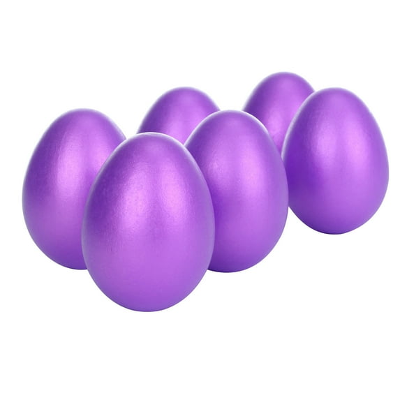Gallickan 6 Pcs Wooden Easter Eggs, Easter Craft Supplies Eggs for Decorating Eggs for Easter Party Ornaments Egg Hunt Basket Stuffers Fillers, Purple
