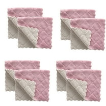 Gallickan 8 Pack Kitchen Cloth Dish Towels, Premium Dishcloths, Super Absorbent Coral Velvet Dishtowels, Soft and Comfortable Nonstick Oil Washable Fast Drying, Purple