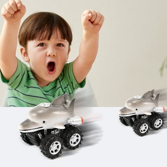 Gallickan Animals Trucks Toys for Toddler 1-3, Pull Back Car Toys, Friction Powered Push and Go Toy Cars, Birthday Gift For 3+ Year Old Toddlers, Boys, Girls Educational Play, D