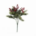 thumbnail image 1 of Gallickan Artificial Christmas Plants, Realistic Green Foliage Arrangement, Holiday Table Centerpiece, Faux Greenery Decor, for Indoor Home and Office Festive Decorating, A, 1 of 4