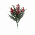 thumbnail image 1 of Gallickan Artificial Christmas Plants, Realistic Green Foliage Arrangement, Holiday Table Centerpiece, Faux Greenery Decor, for Indoor Home and Office Festive Decorating, B, 1 of 4