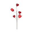 thumbnail image 1 of Gallickan Artificial Tulips, 3 Pack Faux Flower Stems, Valentine Day Decor, Silk Tulip Bouquet, Bendable Wire Stems for Vase, Table Centerpiece, Wedding, Home Decor, Red, 1 of 6