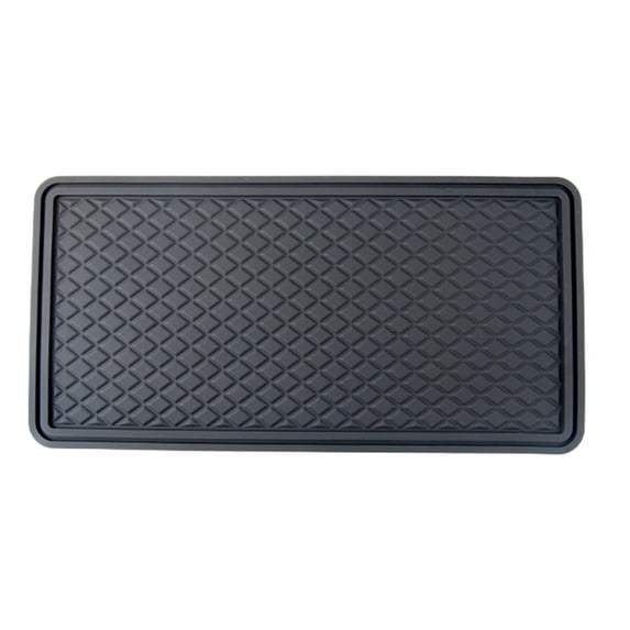 Gallickan Auto Dash Protector, Plain Grid Textured Storage Pad Mat, Non Slip Organizer Surface for Instrument Panel Top, C