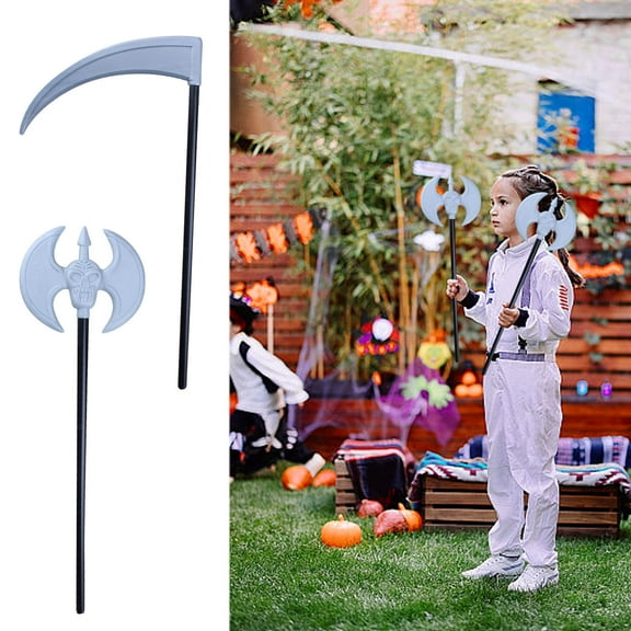Gallickan Axe Prop, Simulated Plastic Role Play Accessory for Halloween Party,Theme Photo Shoot Decoration, Outdoor Indoor Display for Adult Events, A