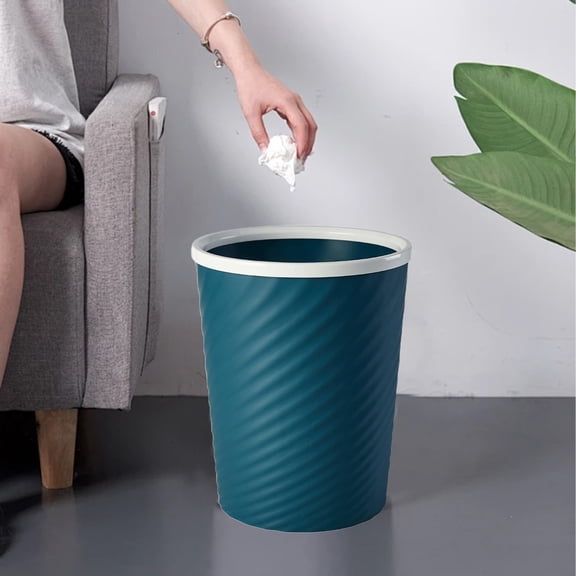 Gallickan Bathroom Trash Can, 2 Gallon Garbage Can Plastic Waste Basket Container Bin for Narrow Spaces Bathroom, Bedroom, Kitchen, Office, Home, Green