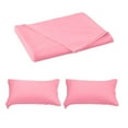 thumbnail image 1 of Gallickan Bedding Set King, Washed Cotton Solid Color Sheet 90x100 Inch + 2 Pillowcases Machine Washable, rose red, 1 of 6