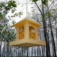 thumbnail image 1 of Gallickan Bird Feeders for Outdoor Hanging, Retro Wooden Bird Feeder, Attracting Wild Birds Chickadees Goldfinches Cardinals Finches and Sparrows, White, 1 of 9