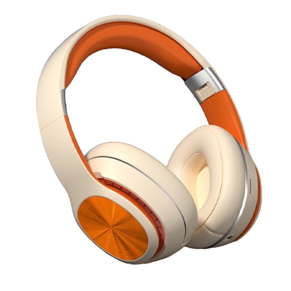 Gallickan Bluetooth Headphones, Wireless/Wired Dual Mode Foldable Gaming Headset with Soft Headband, Low Latency 5.3 Sport Earphones for PC, Mobile, Travel, Orange
