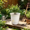 thumbnail image 1 of Gallickan Breathable Clear Orchid Pot, Plastic Planter with Drainage Holes and Tray, Root Control Container for Indoor Phalaenopsis, 8in, White, Style A, 1 of 6