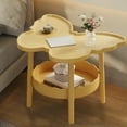 thumbnail image 1 of Gallickan Butterfly Side Table, 2 Tier Nesting End Table with Storage Shelf, Modern Bedside Coffee Table for Small Space Living Room, Yellow, 1 of 6