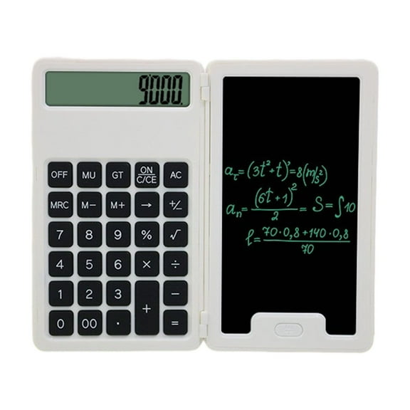 Gallickan Calculators, Desktop Calculators with LCD Writing Tablet, Calculators Notepad, Professional Foldable Calculators for Students School College, White