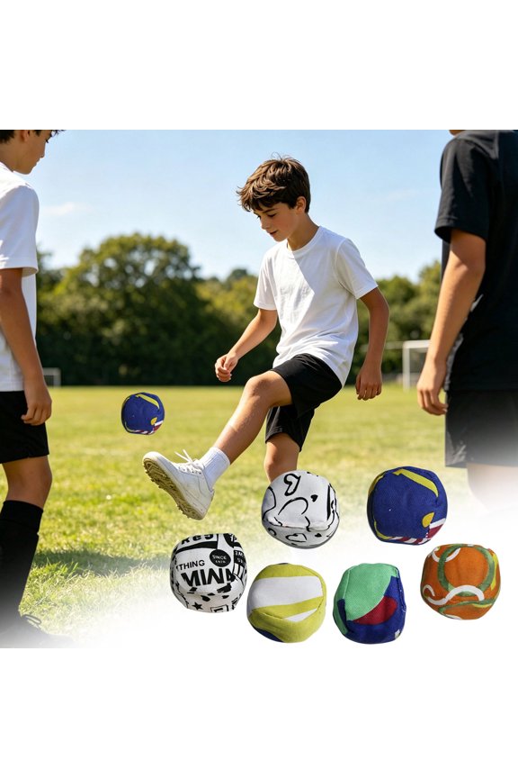 Canvas Kick Sack with Cute Print, Traditional Footbag for Kids Outdoor Games, Classroom Activities, 1pc
