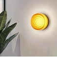 thumbnail image 1 of Gallickan Ceiling Light, Outdoor Waterproof Ripple Modern Fixture, Easy Install for Porch Hallway Balcony, Courtyard Wall Lamp, Orange, 1 of 7
