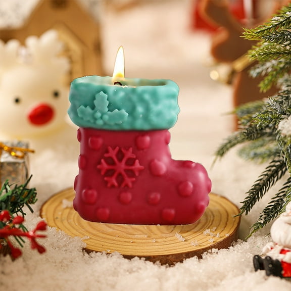 Gallickan Christmas Candle, Christmas Stocking Aromatherapy Candles Scented, Aromatherapy Holiday Gift Idea, Festive Sock Design, For Cozy Home Ambiance, Red