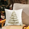 thumbnail image 1 of Gallickan Christmas Pillow Covers 18x18 Inch, Decorative Christmas Tree Pattern Ultra Soft Breathable Pillowcases Christmas Decor for Home Couch, Gold, 1 of 7