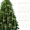 thumbnail image 1 of Gallickan Christmas Ribbon Bows 12-Pack, Fine Silk Tree Ornament Pendant with Wire Edge, Festive Gift Wrapping Decor for Present Topper Garland, Rose Gold, 1 of 6