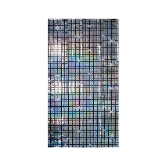 Gallickan Christmas Tablecloth, 106x39 Inch Laser Snowflake Design, Sequin Sparkle Table Cover, Waterproof Holiday Table Protector, for Party and Dining, Silver