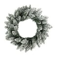 thumbnail image 1 of Gallickan Christmas Wreath, Flocked Decorative Ring, Door Hanging Decor, Wall Display Garland, for Home, Window, Mall Scene, White, 1 of 6