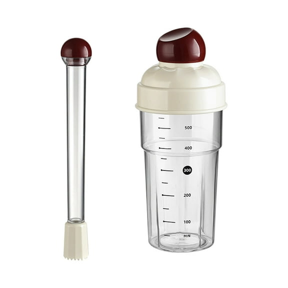 Gallickan Cocktail Shaker Set, Handheld Mixing Cup with Ice Mallet Graded Marks, Bartender Tool Kit for Tea Milk, Red