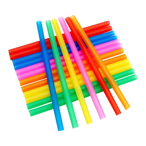 Gallickan Colorful Drink Straws, Disposable Plastic Straws for Milk Tea, Individually Wrapped Drink Straws for Party, Bar and Beverage Store, Multicolor