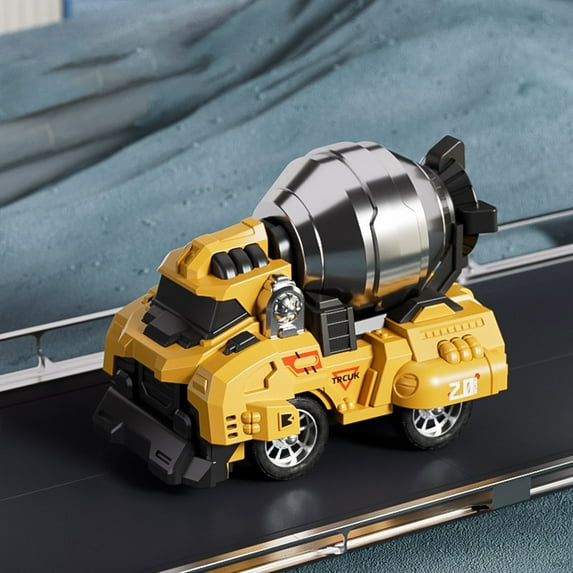 Gallickan Construction Toy for Boys 3-6, Friction Powered Constructions Truck Toys, Inertial Cars Engineering Vehicle for Boys and Girls Birthday Party Gifts, J